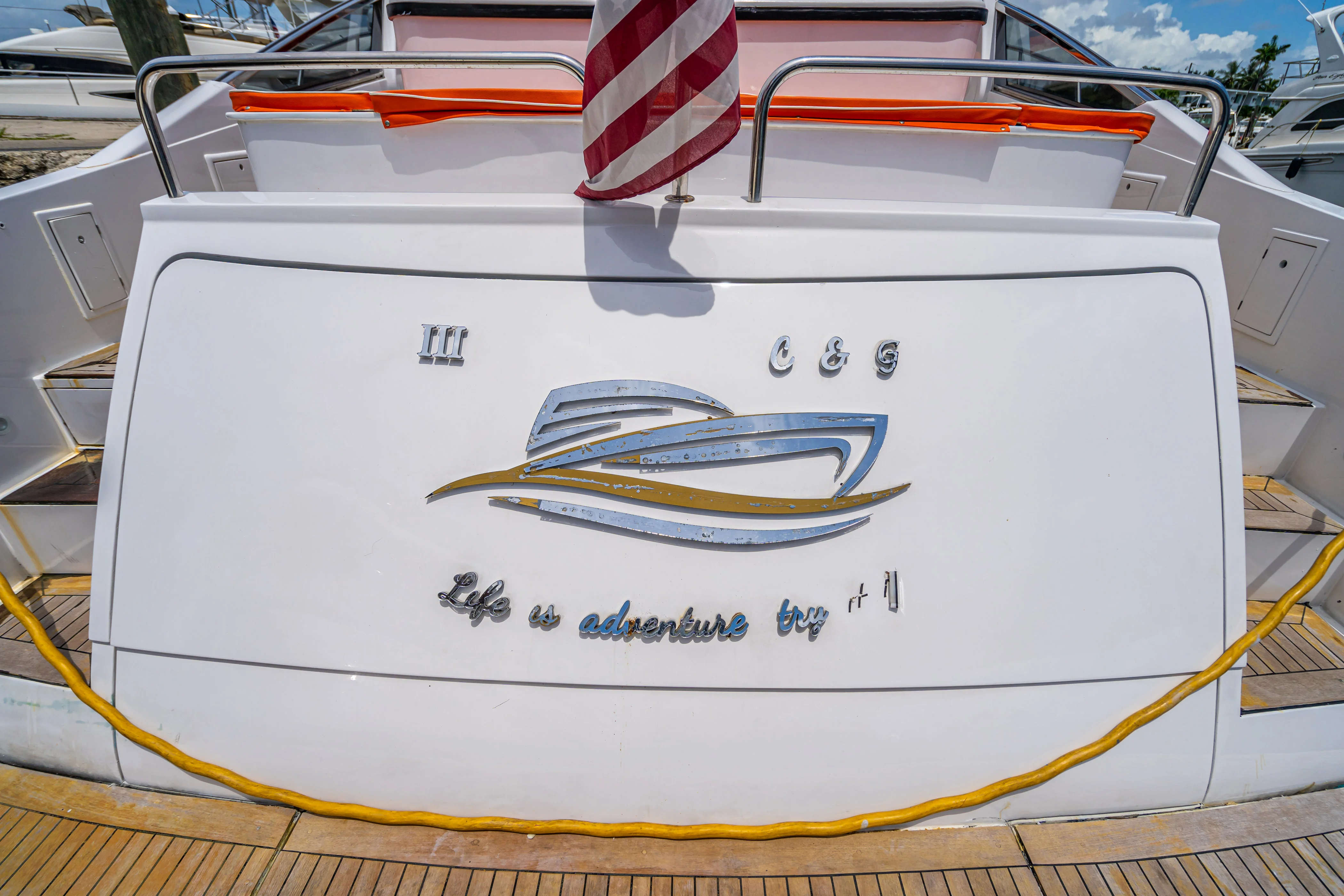 85ft Baia stern platform view